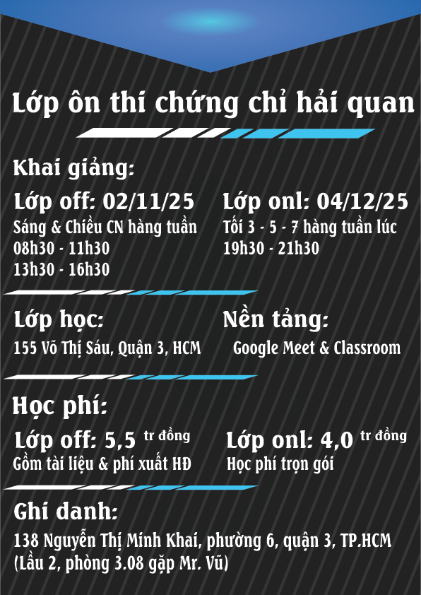 Lớp ôn thi chứng chỉ khai báo hải quan